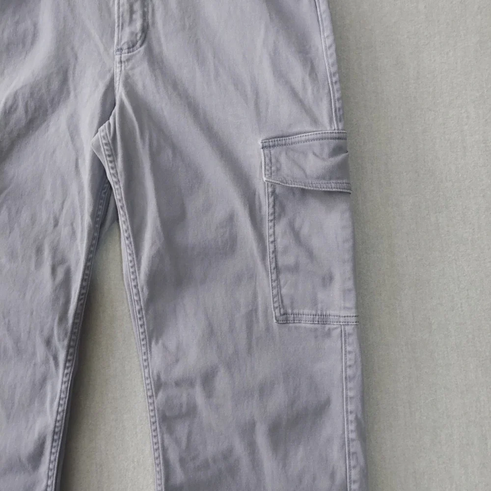 Hollister Women Y2K Gray Utility Cargo Pants High Rise Straight Leg Size 3S / 2S